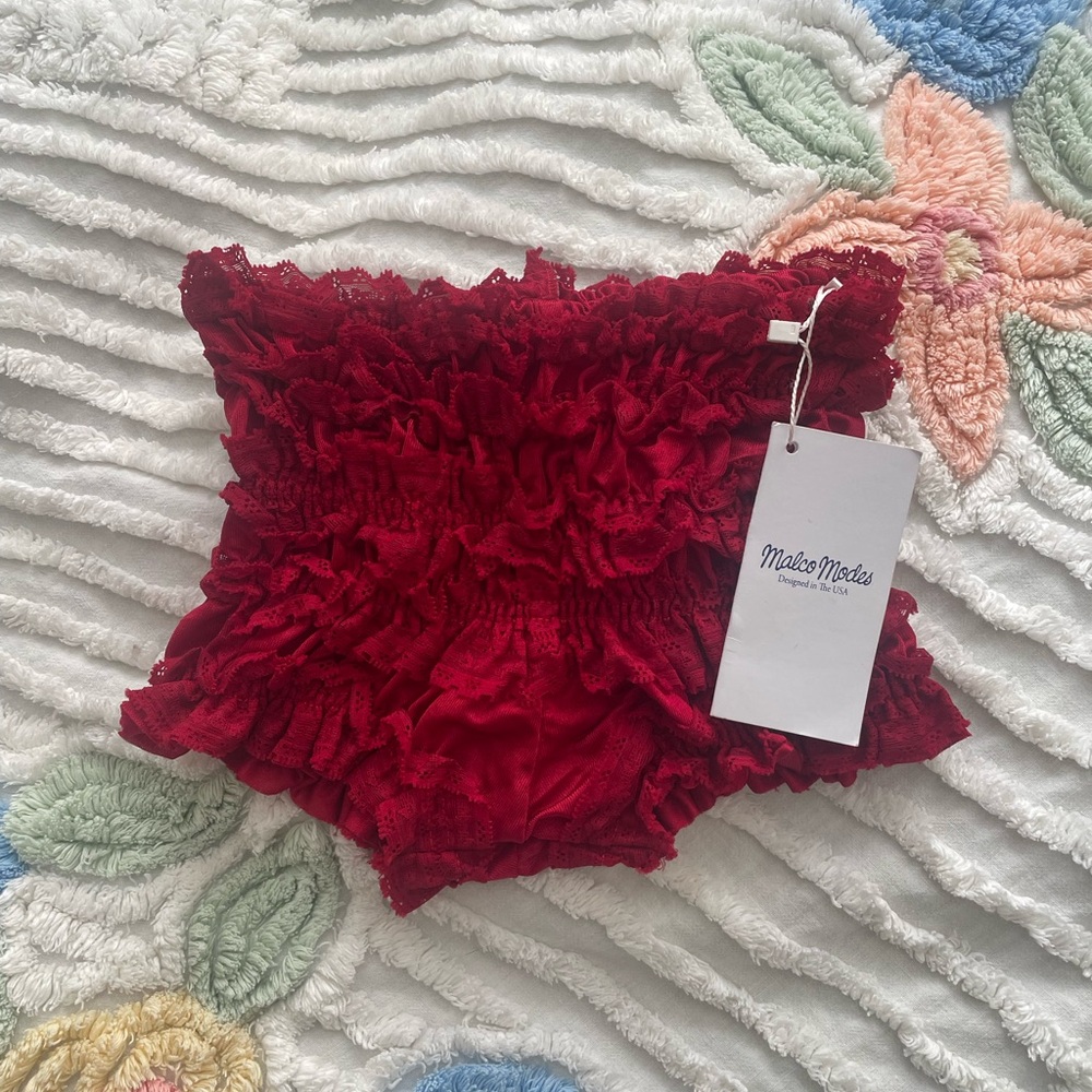 Red Ruffle Bloomers